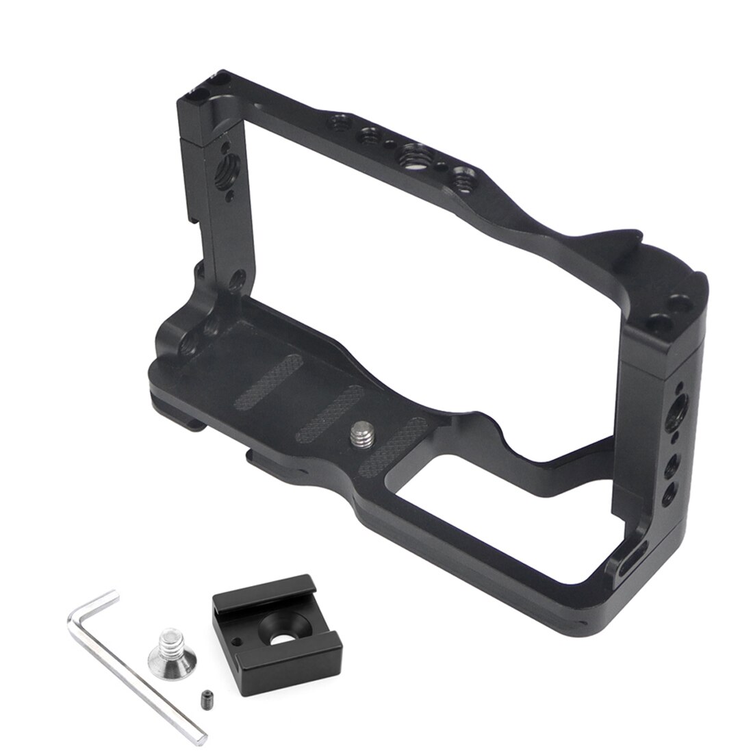 M6 Mark2 Camera Cage Rig W Koud Schoen Mounts Comfortabele Grip Voor Arri Handvat Voor Canon Eos M6 Mark Ii video Film Vlog Stabilisator: Cage only