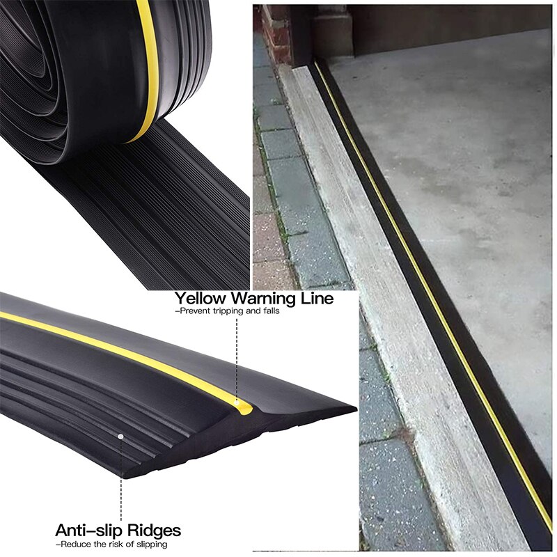 Universal Garage Door Bottom Threshold Seal Strip Rubber Weatherproof DIY Replacement Seal Strip for Garage Door Threshold 1M
