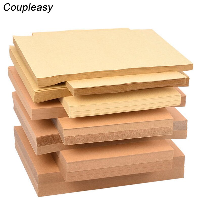50 feuilles de papier Kraft brun A4 70 – 350g/m2, carton épais lourd fait à la main, matériaux découpés pour enfants