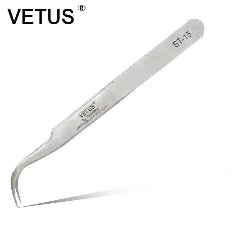 VETUS Edelstahl Wimpern Pinzette 3D Volumen Wimpern Verlängerung Pinzette Einfach Fan Lash Augenbraue Pinzette: MULTICOLOR
