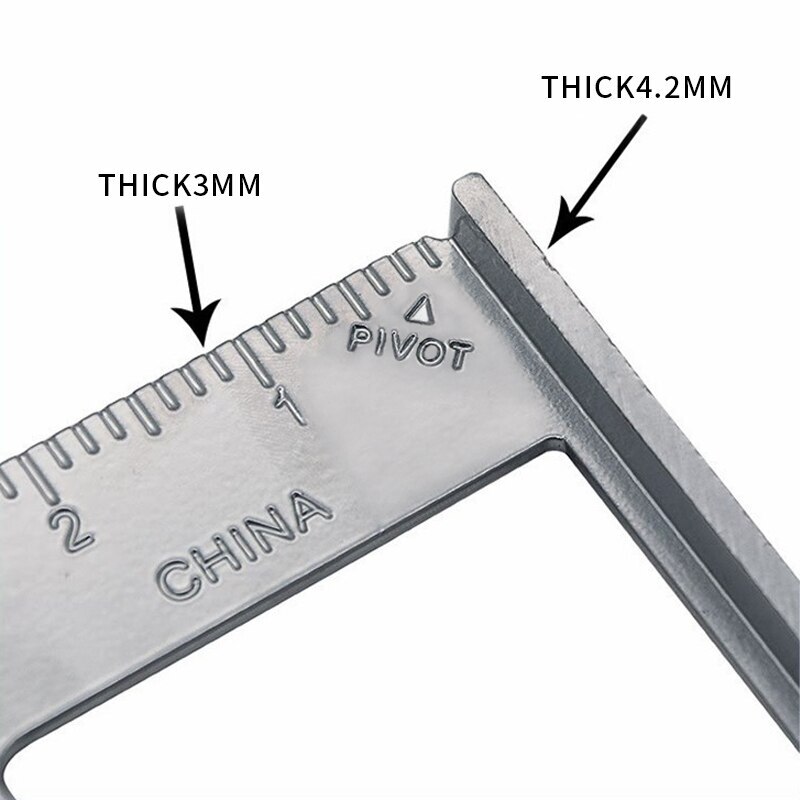 7 tommer tømrerværktøj aluminium sæt firkantet lineal trekantet måle lineal til træbearbejdning måling trekant vinkel