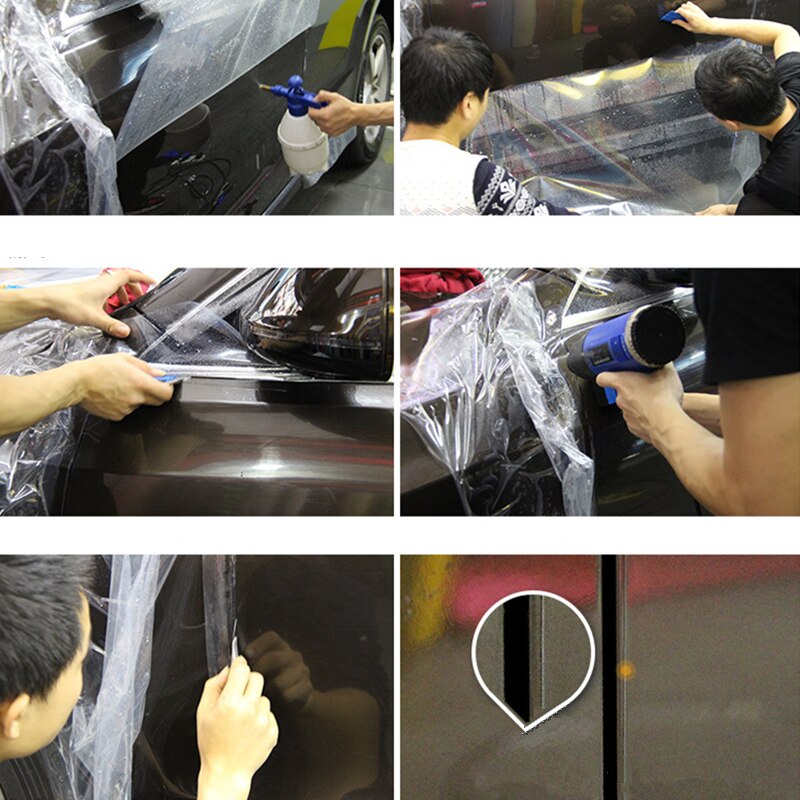 Car Invisible Car Clothing Protective Film Car Paint Scratch-Resistant Transparent 3-Layer Body Stickers Anti-Kick Film