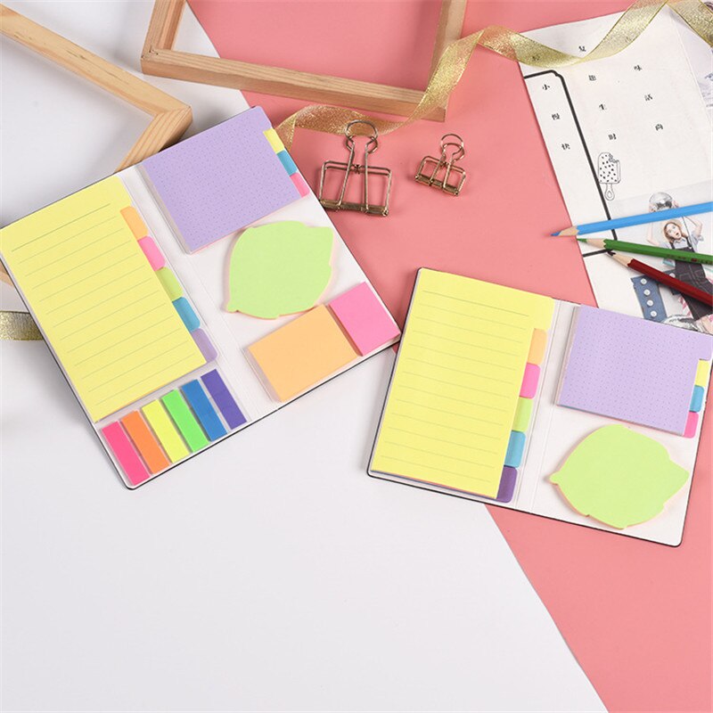 Memo Pads Cute Student's Guestbook Note Notes Sticker Notebook Combination Leaf Combination Message Note Memo Sticky Note