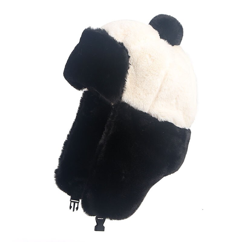 Parent-child Bomber Hat Women Girls Boys Autumn Kids Winter Hat: Black / Kids 54cm