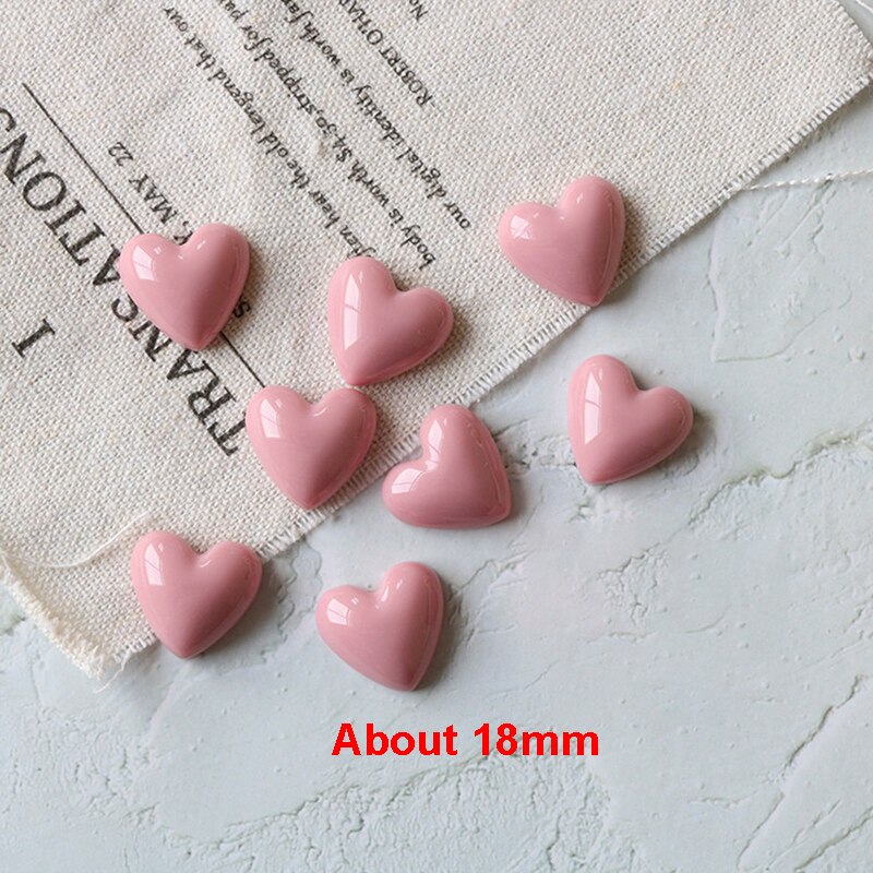 10PCS Love Heart Cute Mini Magnets 18mm Small Refrigerator Magnet Photo Wall Souvenir Magnetic Stickers For Fridge: 10PCS Pink