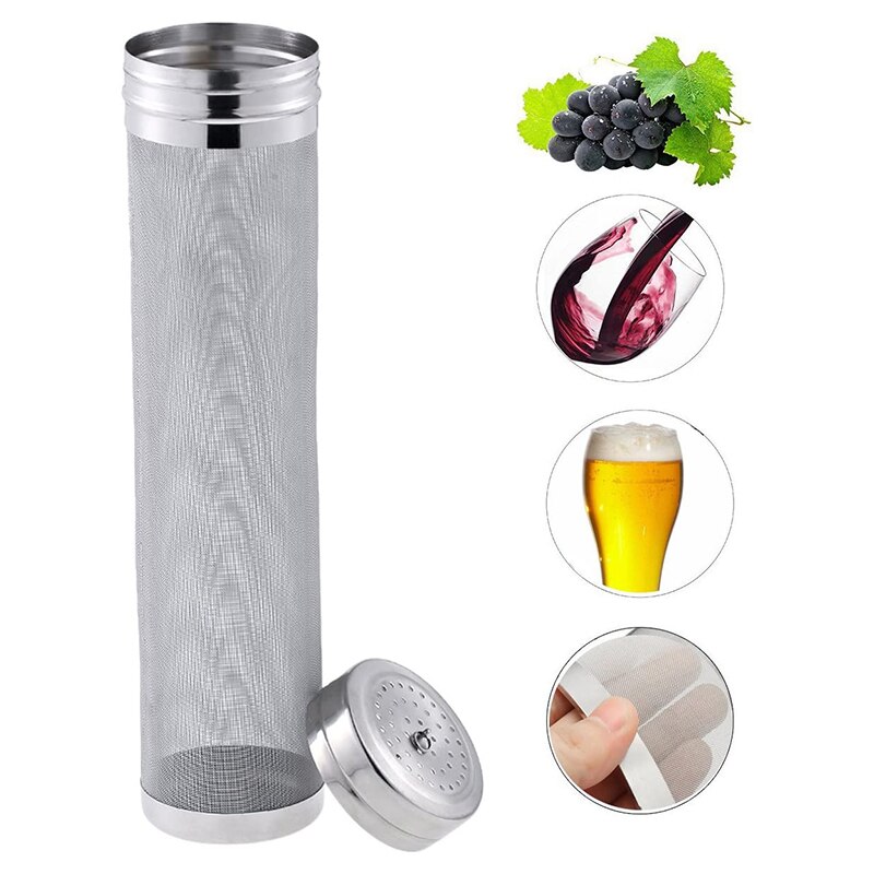 Beer Dry Hopper Filter,300 Micrometre Mesh Stainless Steel Hop Strainer Cartridge, Homebrew Hops Beer & Tea Kettle Brew Filter