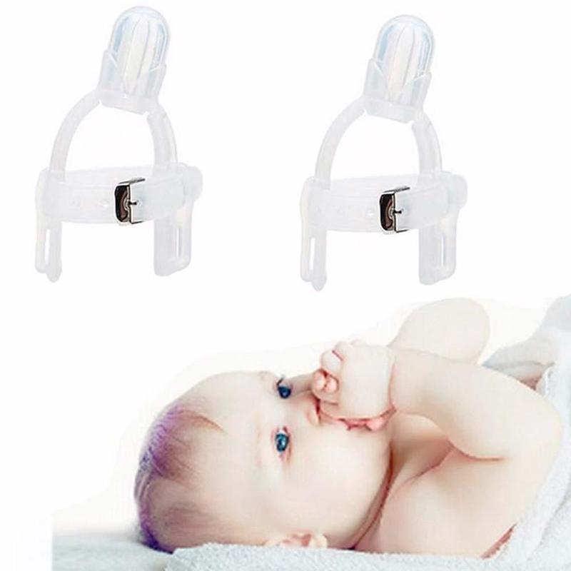 2 colori nuovo arrivo silicone non tossico senza reticolo bambino bambini bambino protezione dita fermare pollice succhiare cinturino da polso succhiare apparecchio