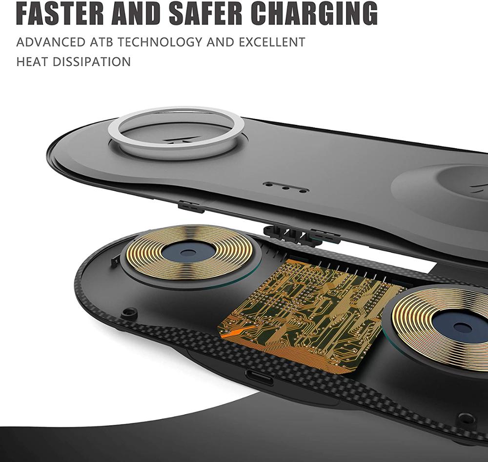Schnelle Drahtlose Ladegerät Qi 10W 2 in 1 Ladestation für iWatch Apple Uhr 6 5 4 3 2 iPhone 11 XS XR X 8 Airpods Pro Lade Pad