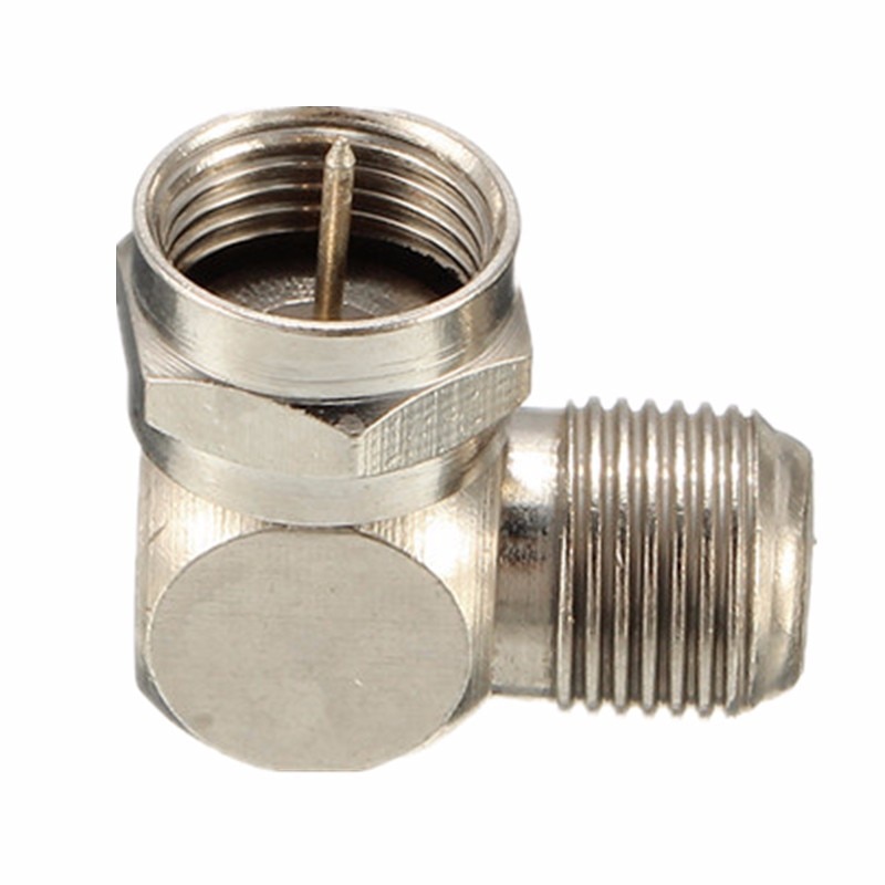 TV Antenne Kabel Stecker F-Typ Männlich zu Weiblich Rechten Winkel Adapter 90 Grad Koaxial Radio Frequenz Stecker Antenne Adapter