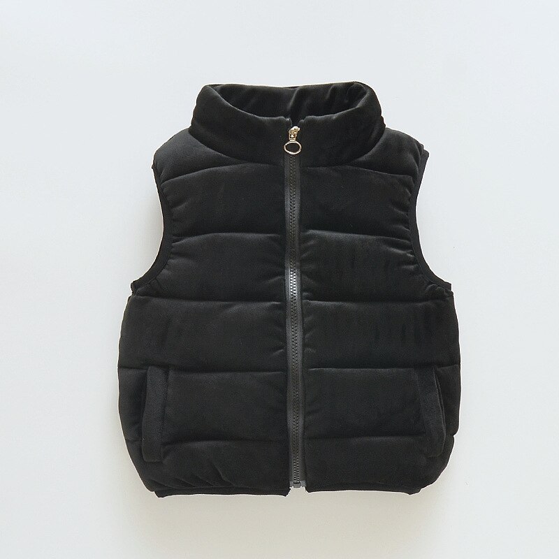 Meisjes Winter Jassen Warm Vest Voor Kinderen Kinderen Dikker Jassen Jas Mouwloos Vest Voor Tiener Meisje Uitloper: Black / 8
