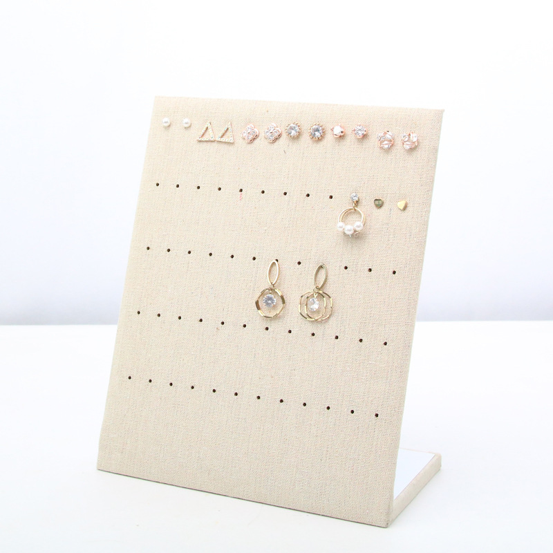 Groen/beige oorbellen organizer, sieradenhouder, displaystandaard, kettinghanger, kettingrek