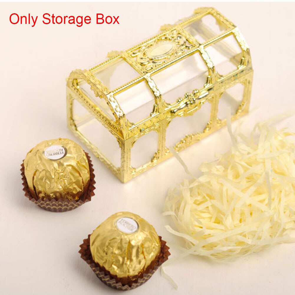 Desktop Home Treasure Storage Collectibles Candy Transparent Organizer Trinket Crystal Makeup Gem Jewelry Box Case Pirate Chest