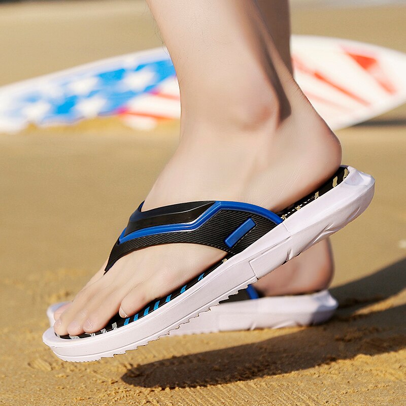 Herre tøfler flip flops sommer herre sommer stil eva myke sko utendørs strand sandaler herre tøfler massasje menn fottøy