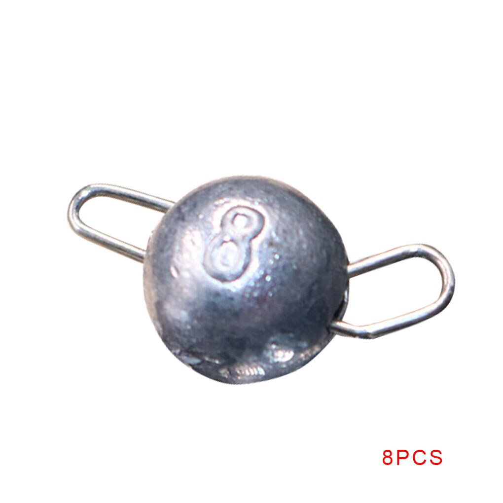 8 Uds pesca plomo peso plomo 2g-10g plomo gancho conector liberación rápida fundición pesca plomo pesca Pesca: NO.4