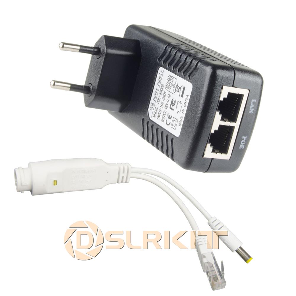 DSLRKIT PoE Injector Splitter Kit for 12V DC CCTV IP Camera Non-PoE Power Over Ethernet
