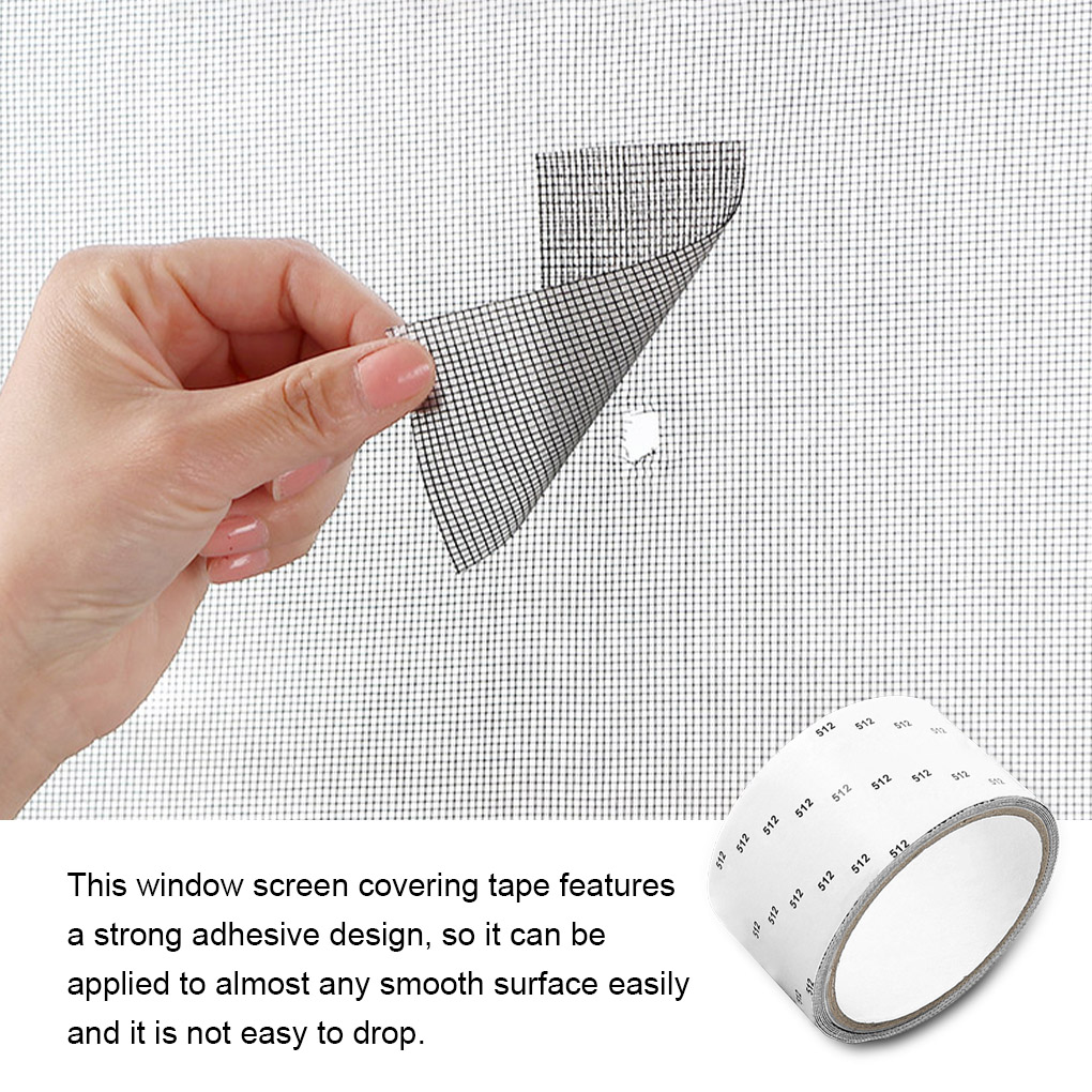 Screen Repair Tape Window Door Waterproof Patch Self-adhesive Strong Fix Anti-Insect Door Mosquito Net Mesh Broken Holes Repair