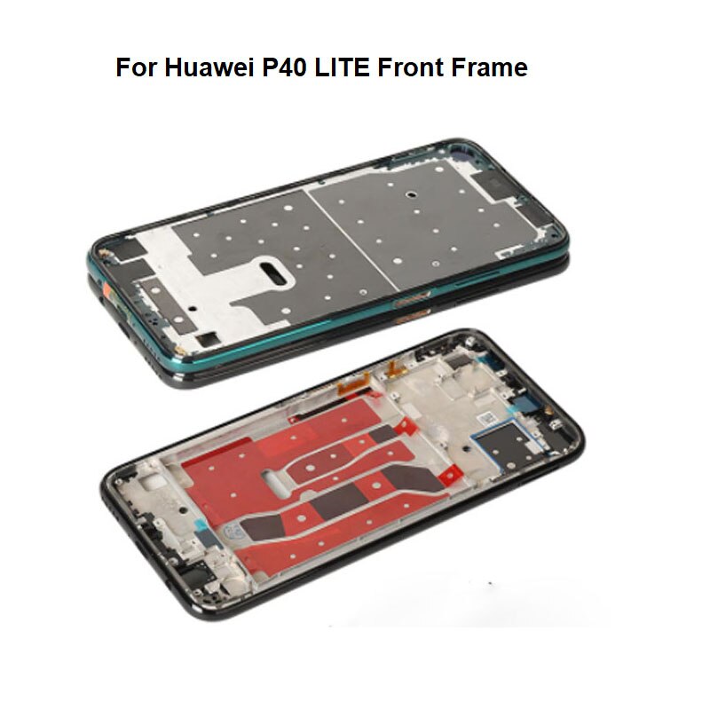 6.4&quot; For Huawei P40 LITE Middle Frame Front Bezel Housing Lcd Holder Rear Plate Chassis+Power Volume Button JNY-L21 JNY-L22 4G