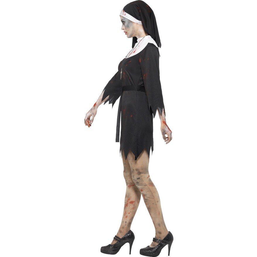 Trajes de monja de sacerdote católico cristiano Horror de Halloween