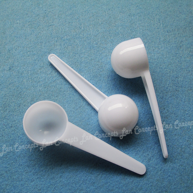 100pcs/lot 7.5g gram / 15ML Plastic Scoop PP Measuring Spoon - 100X32X26.5mm white