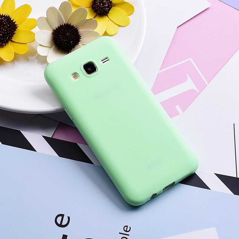 Yokata soft Case For Samsung Galaxy J5 J500F Lovely Candy Color Soft Color Silicone Soft Gel R ubber Phone Back Cover Coque