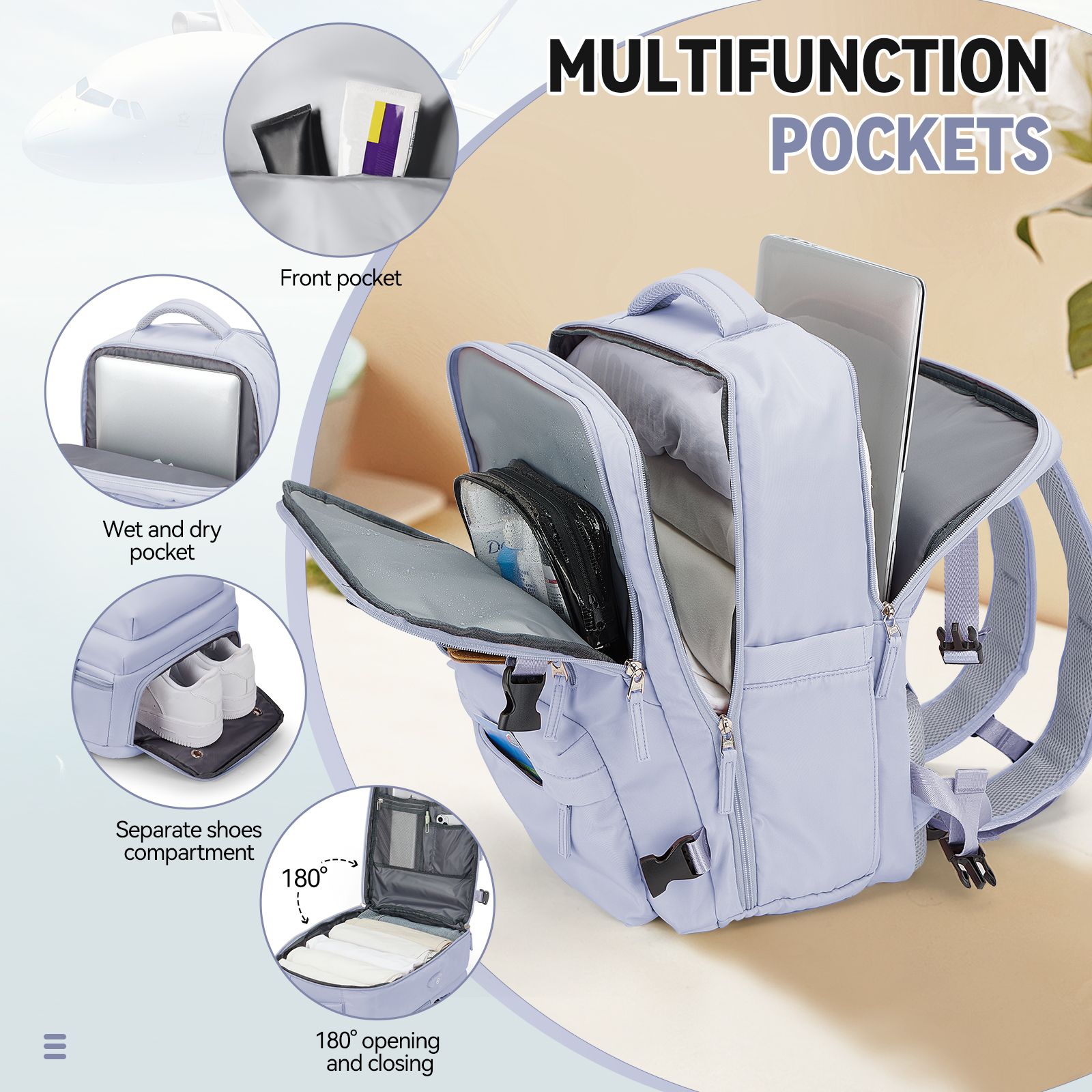 Handbagage Rugzak 40x30x20 Rugzak Reiscabine Damesrugzak Waterdichte rugzak, Handlaptoprugzak voor heren, tas