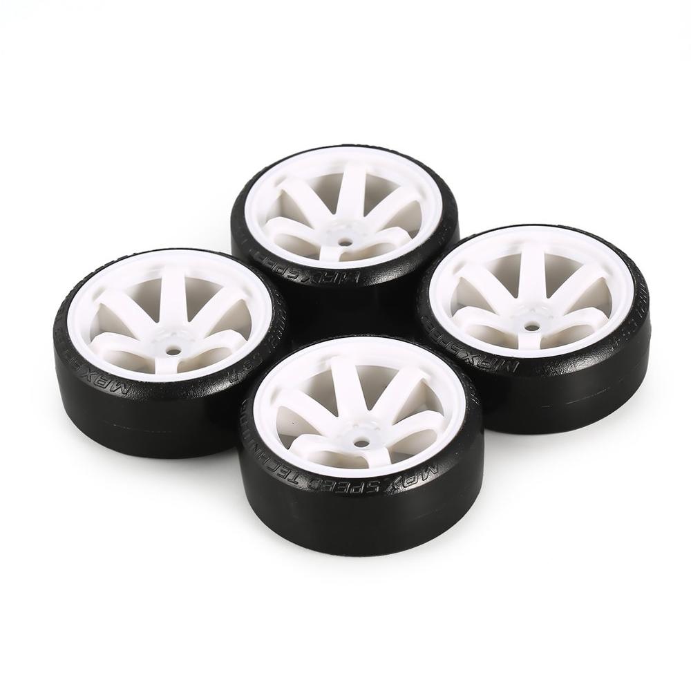 4Pcs RC Hard Pattern Drift Tires Tyre Wheel for Traxxas HSP Tamiya HPI 1:10 RC On-road Vehicle Drifting Car Hard Tyre Set: 2