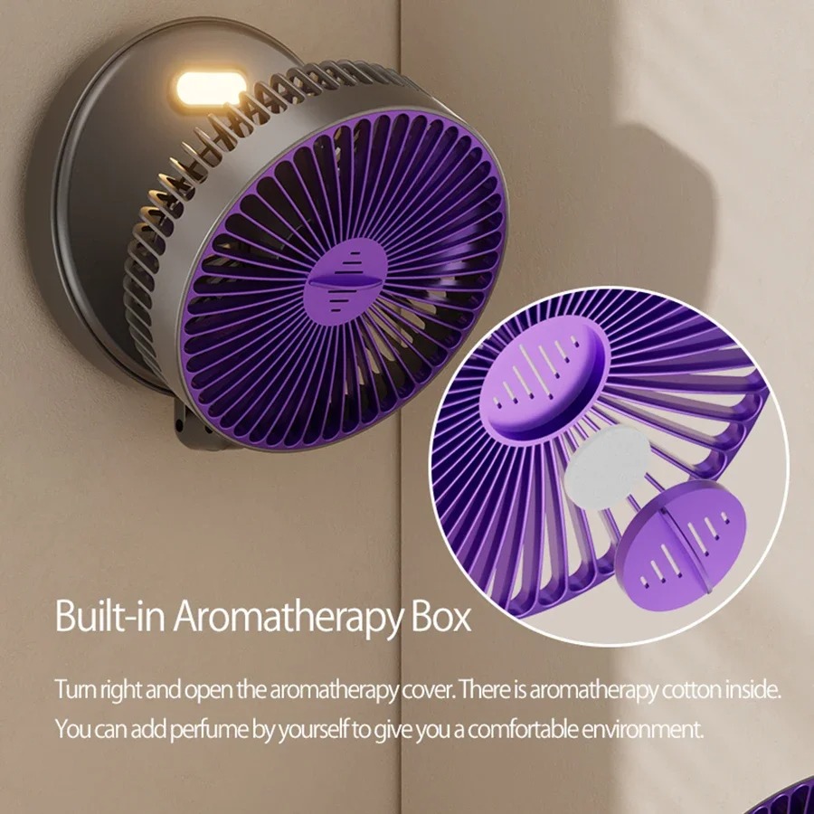 Opvouwbare Oplaadbare Ventilator Muur Gemonteerde Ventilator Plafond Ventilator Luchtcirculatie Ventilator Met Led Licht