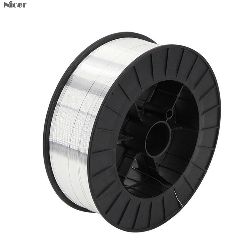 1 rulle 1kg gasløse mig-svejsetråde i rustfrit stål 0.8mm fluskernet svejsetilbehør til fødevarer generelt kemisk udstyr