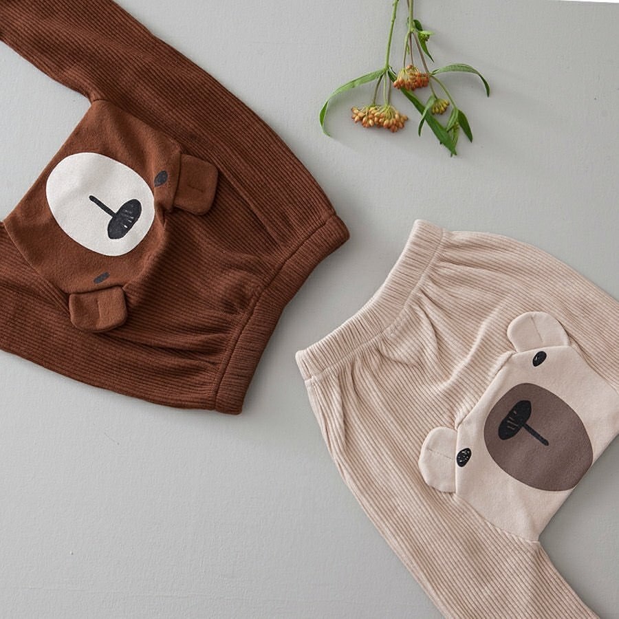 Baby Jongen & Meisje Broek - Cartoon Beer Casual Peuter Broek - Unisex Baby Legging