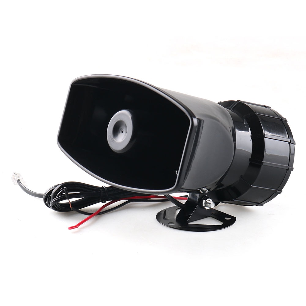 12V 80W 5-Sound Loud Car Warning Alarm Police Fire Siren 130dB Air Horn PA Speaker Car Accessories Car Warning Alarm
