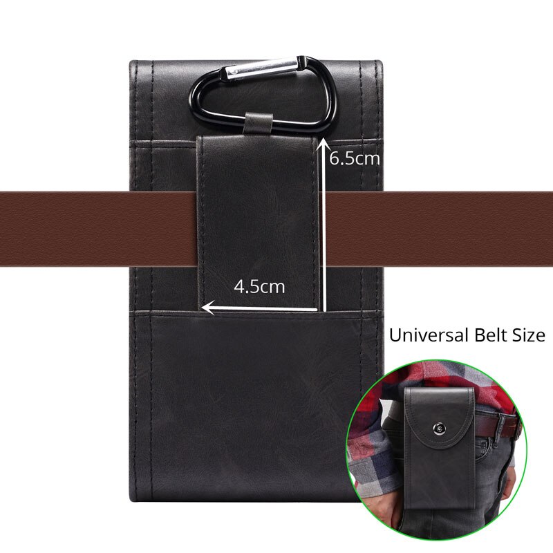Ceinture universelle pince étui téléphone pochette pour Huawei P30 P20 Pro P20 Lite mate30 20 nova5 4 3 honor9X 8X10 housse de sac en cuir