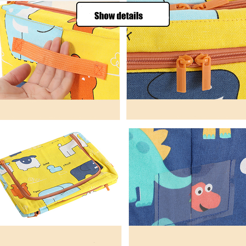 Cute Fabric Storage Box Foldable Clothes Bag Laundry Blanket Pillow Toy Storage Cabinet Pet House Toolbox Car Trunk Organizer