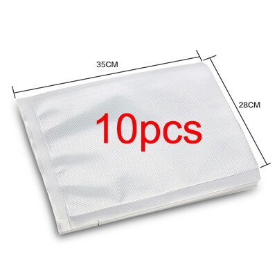 Keuken Vacuüm Sealer Verpakkingsmachine Voedsel Saver Bag Vacuüm Sealer Zakken Voor Voedsel Verse Lang Houden Opbergzakken Vacuum Sealer: 10 pcs 28X35cm