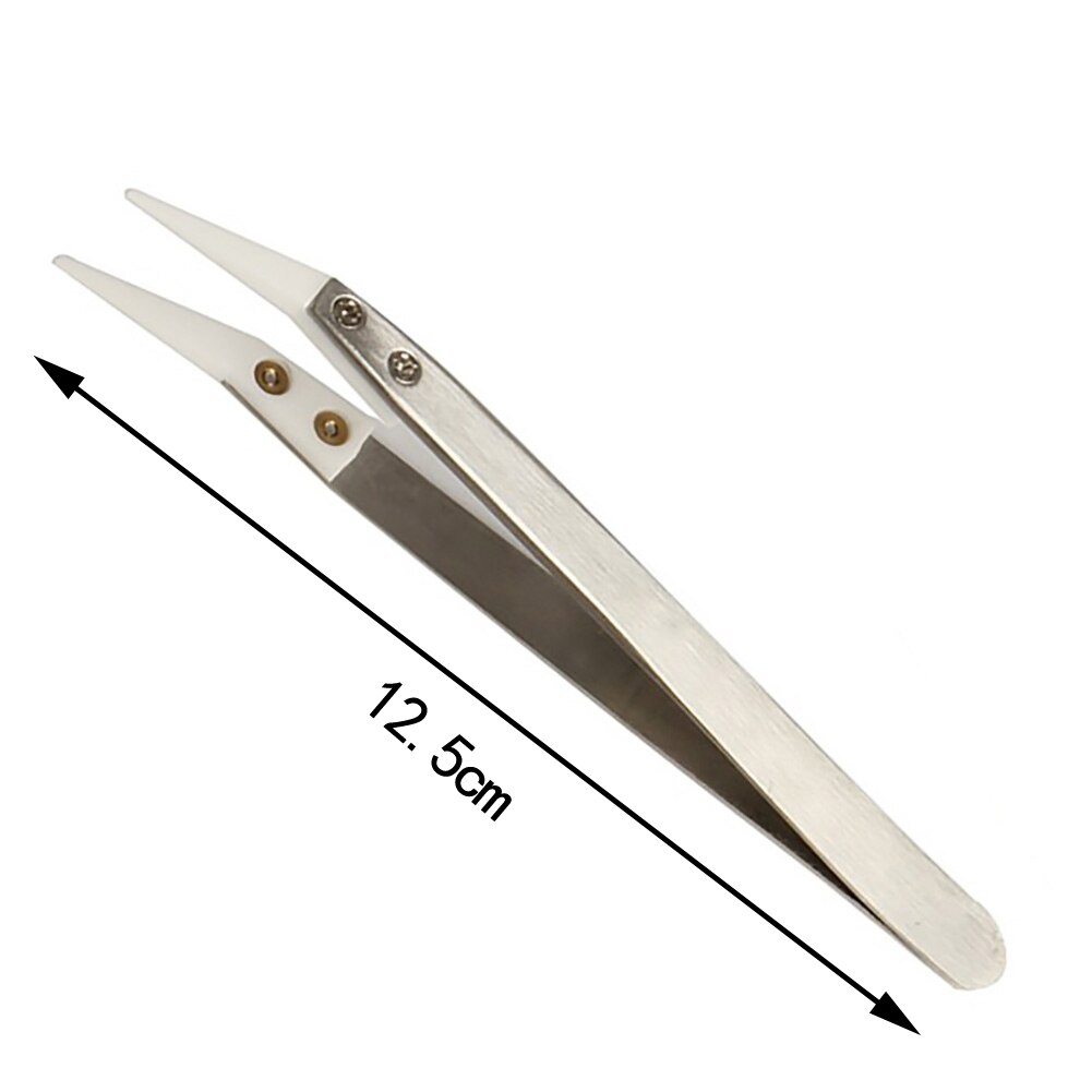 3 Type pince à épiler en céramique résistant à la chaleur 1000 degrés nouvelle pince à épiler Non conductrice outils à main de: 1 little bending