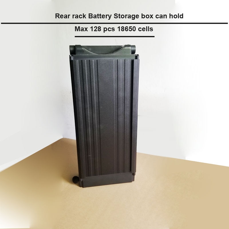 Bagagedrager aluminium batterij doos en lithium 18650 mobiele opslag aluminium case voor 48 v, 36 v of 60 v li ion batterij