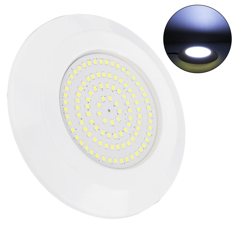 9w 72 led onderwater zwembadlamp spa vijverlamp  dc12v ip68 waterdichte rgb met controller wit warm wit: Alleen wit