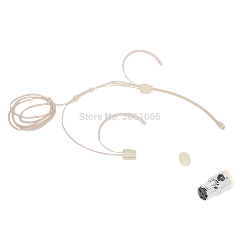 Omidirectional Microdot Headset Microphone For SHURE Wireless System Head-mounted Headworn - Mini XLR Ta4f Connector 4SH-003