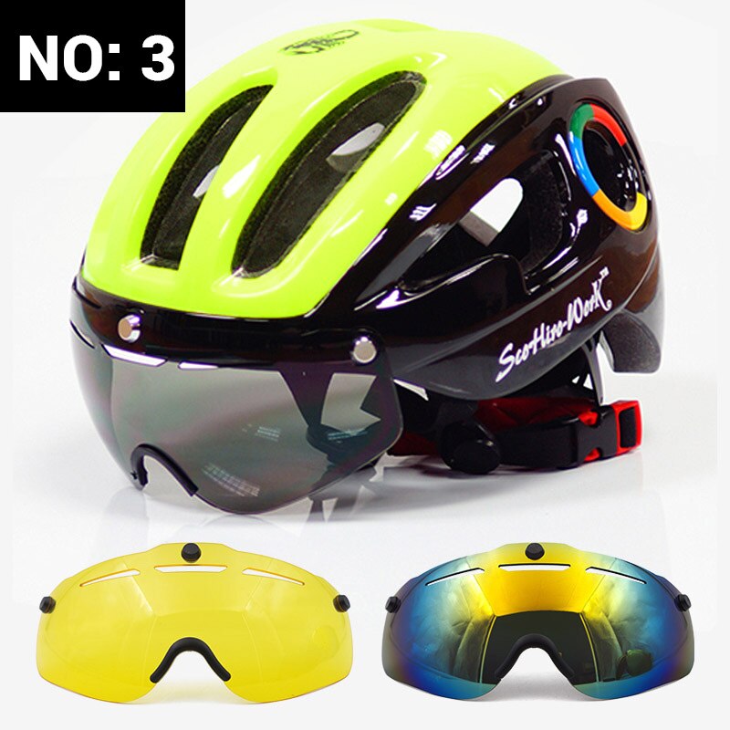 Cykelhjelm mtb mountainbike herre ultra let hjelm med linse scohiro arbejdsbriller ride casco hjelm med casco ciclismo: Farve 3.1