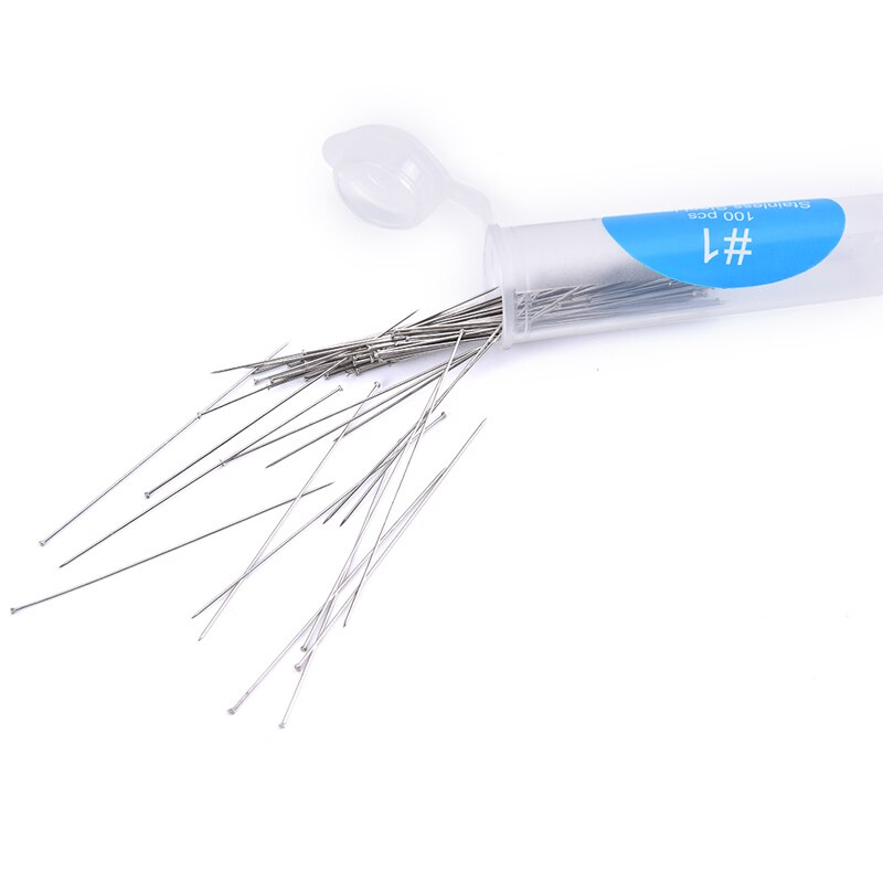 100Pc Insect Pin Specimen Needle Stainless Steel With Tube For School Lab Entomology Body Dissection Insect Needle: 1