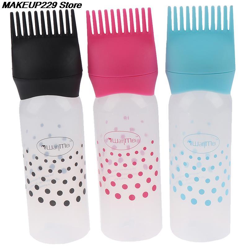 170ml multicolore en plastique cheveux colorant rechargeable bouteille applicateur peigne distribution Salon cheveux coloration coiffure outil de coiffure