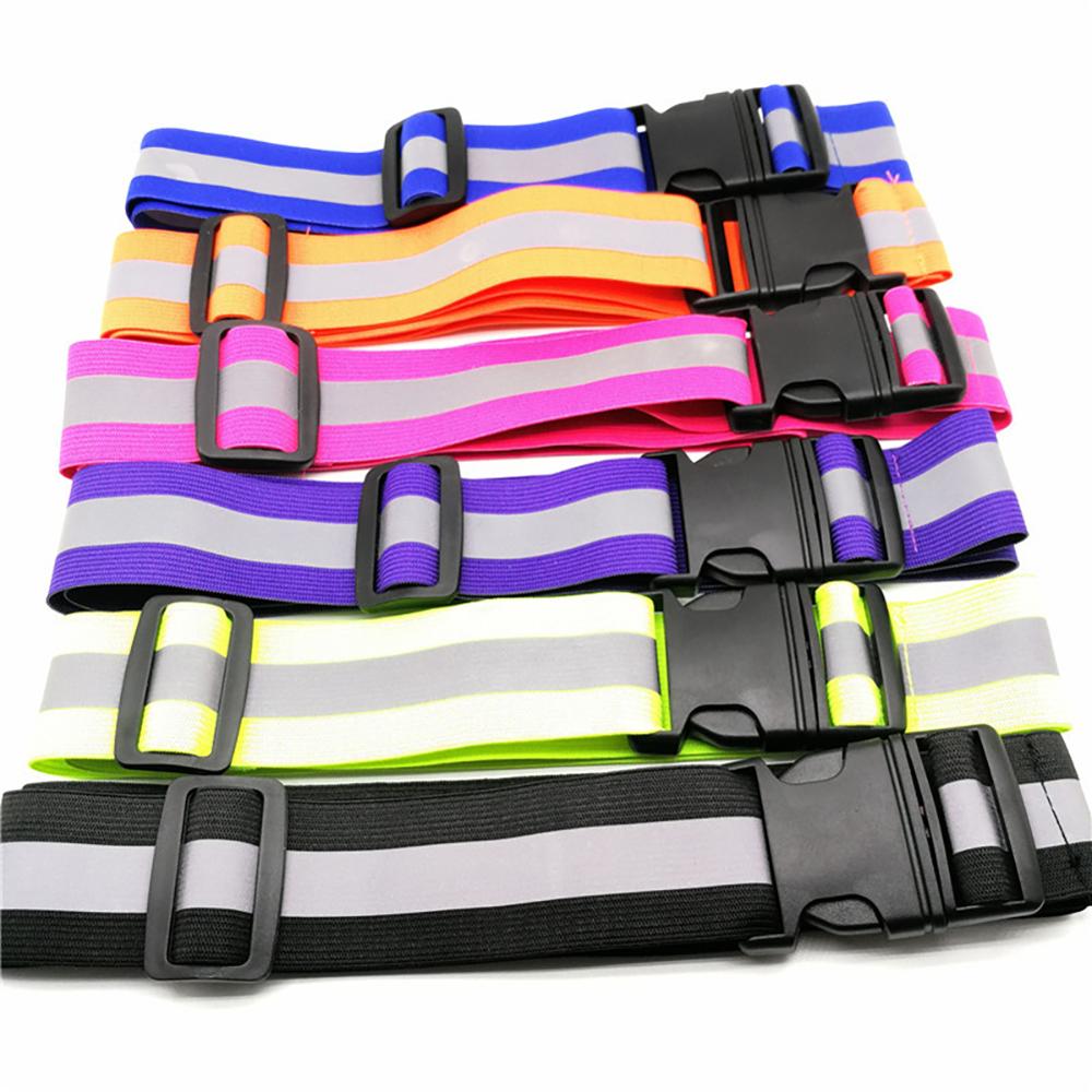 Running High Visible Night Safety Gear Reflective Belts for Kids Men Women Waist Adjustable Elastic Safety Reflective Belt