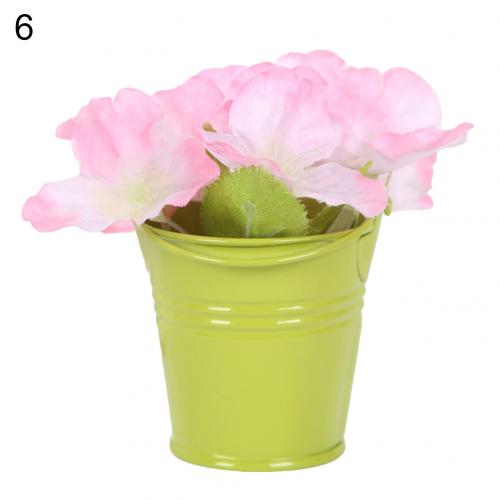 Cubo de hojalata de Color sólido para decoración de jardín, Cubo de hojalata para decoración de hogar y Hotel