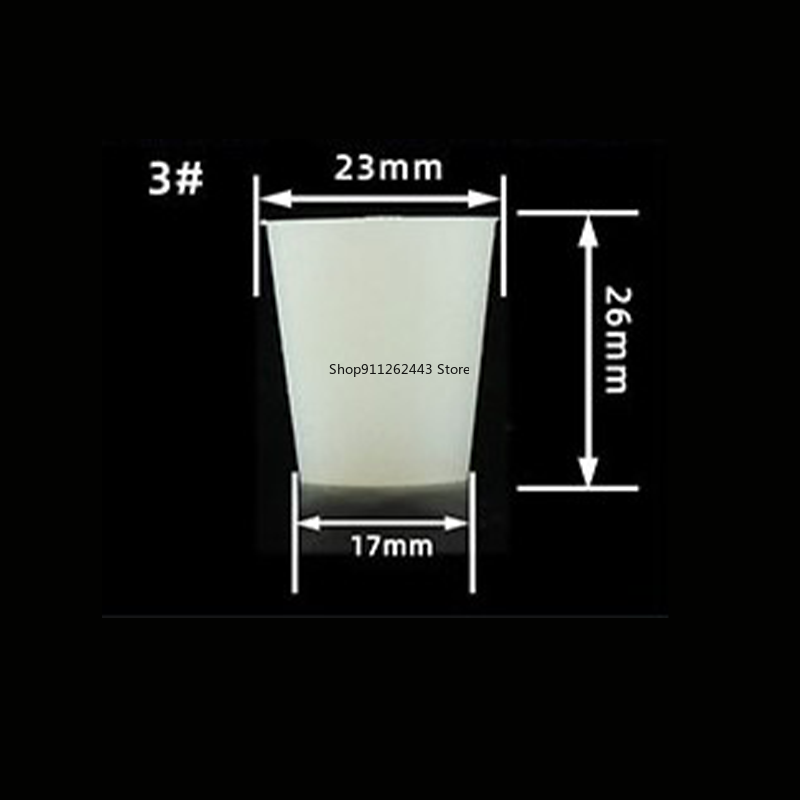 Tapones de silicona sólida para fermentación, tapones de silicona para tarro de fermentación homebrew, tapas de fermentación de goma, 00 # ~ 16 #: Model-3