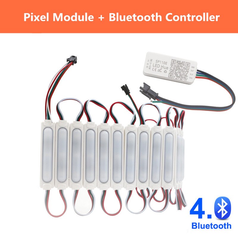 20leds WS2811 2811 IC Full Color Pixel LED Module Light input DC12V IP68 waterproof RGB color Digital LED Pixel Light: Bluetooth Module