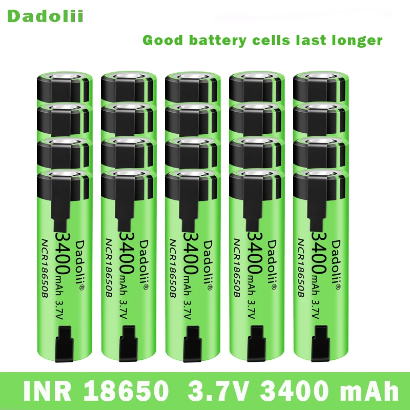 18650 lithium-ion rechargeable battery 3.7 V 3400 mAh DIY nickel battery: Brown