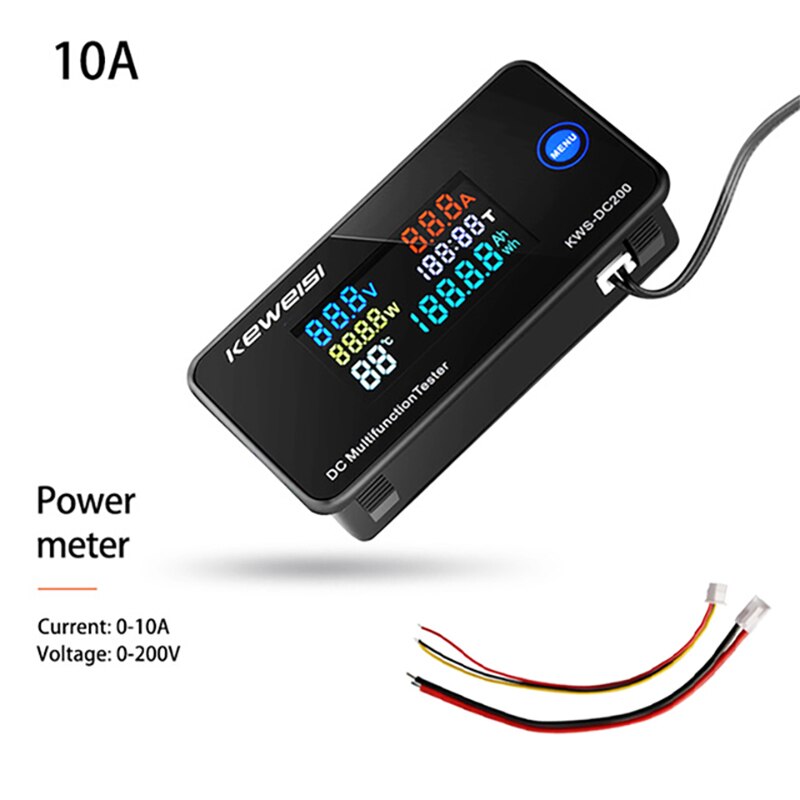 DC 0-200V Voltmeter Ammeter KWS Power Energy Meter... – Vicedeal