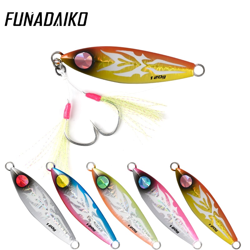 Funadaiko isca keinotekoinen lumo jigi jiggaus uistin kalastusjigi 120g 150g 200g 300g uistin hidas jigi koukuilla kalastusvälineet