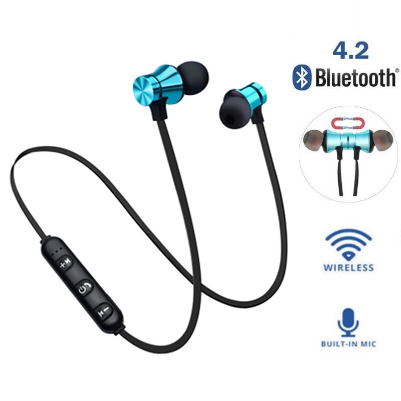 Magnetische Draadloze Bluetooth Oortelefoon Waterdichte Mannen Sport Oordopjes Draadloze Stereo in-ear Headset met Microfoon Voor IPhone Xiaomi