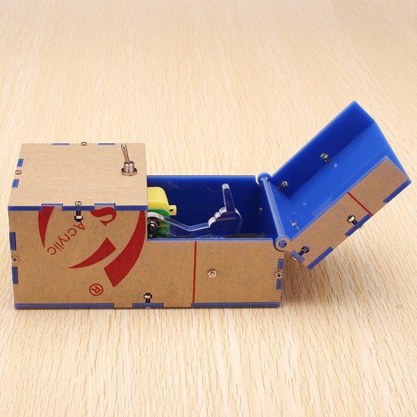Caja inservible, kit de bricolaje, máquina inútil, de cumpleaños, juguete de broma, dame una nueva caja, máquina divertida, decoraciones de juguete para niños: Azul