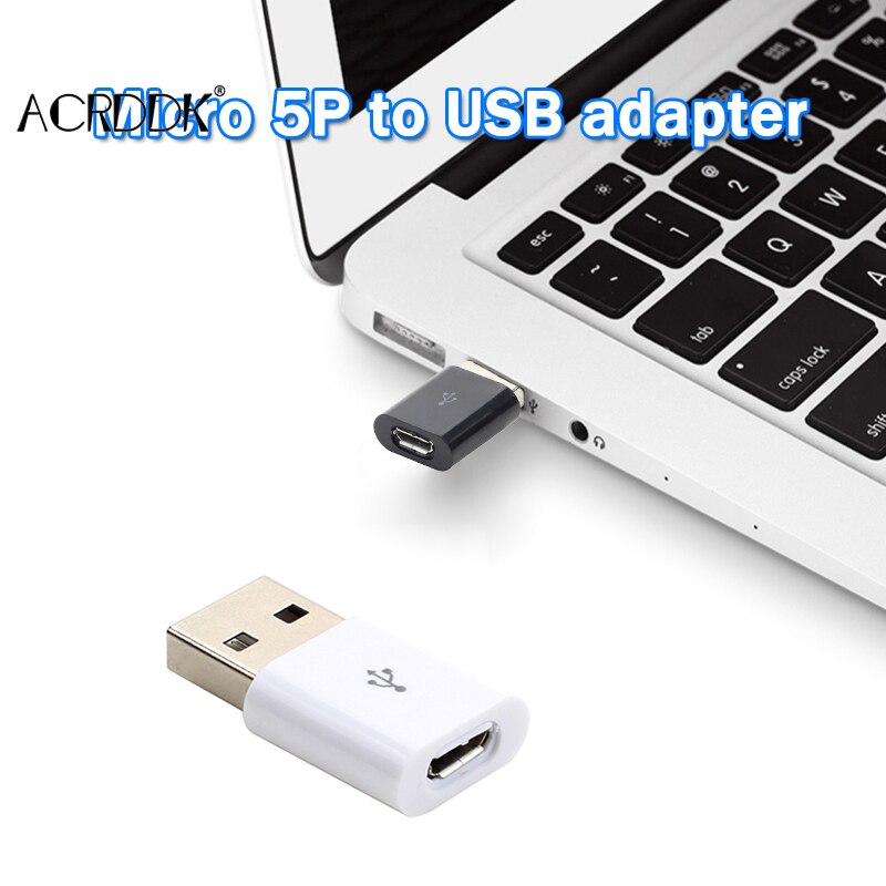 USB Male to Micro USB Female OTG Adapter Converter Data Charger for Phone Tablet PC FL: White